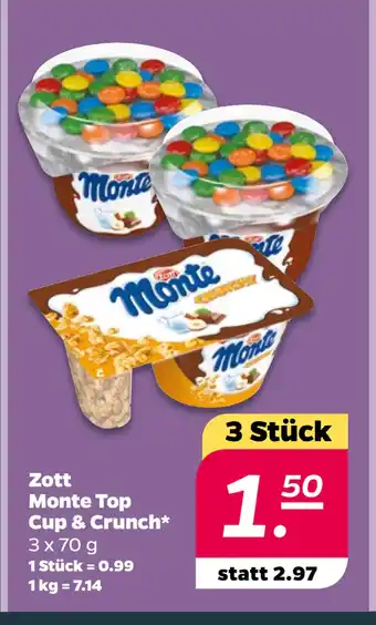 Netto Zott Monte Top Cup & Crunch oferta