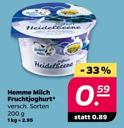 Netto Hemme Milch Fruchtjoghurt oferta