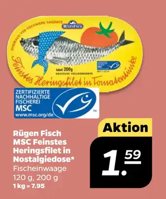 Netto Rügen Fisch MSC Feinstes Heringsfilet in Nostalgiedose oferta