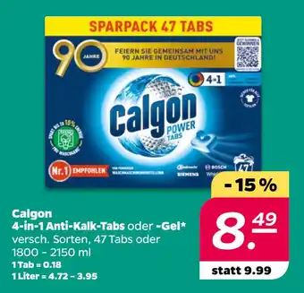 Netto Calgon 4-in-1 Anti-Kalk-Tabs oder -Gel oferta