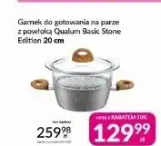 Auchan Garnek do gotowania na parze qualum basic stone edition mastic 20 cm Ambition oferta