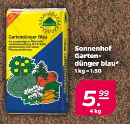 Netto Sonnenhof Gartendünger blau oferta