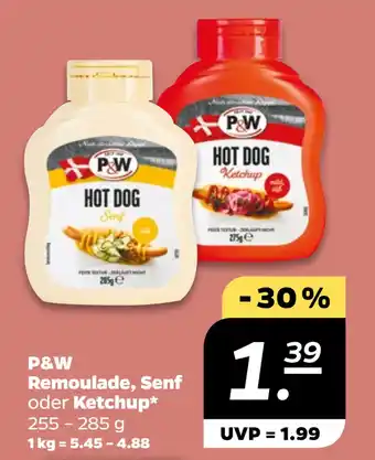 Netto P&W Remoulade, Senf oder Ketchup oferta