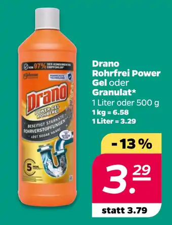 Netto Drano Rohrfrei Power Gel oder Granulat oferta