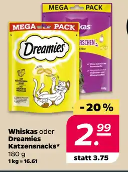 Netto Whiskas oder Dreamies Katzensnacks oferta