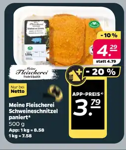 Netto Meine Fleischerei Schweineschnitzel paniert oferta