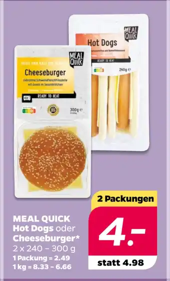 Netto MEAL QUICK Hot Dogs oder Cheeseburger oferta