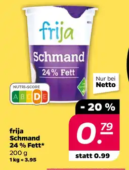 Netto frija Schmand 24 % Fett oferta