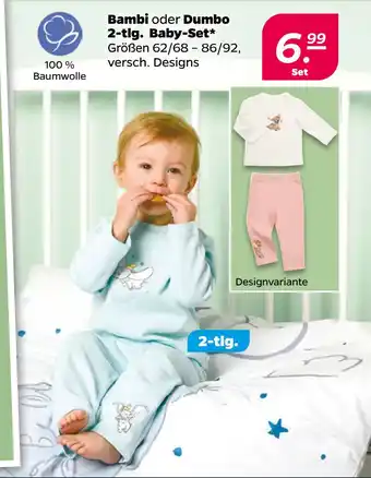 Netto Bambi oder Dumbo 2-tlg. Baby-Set oferta