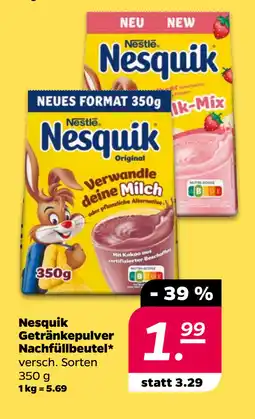 Netto Nesquik Getränkepulver Nachfüllbeutel oferta