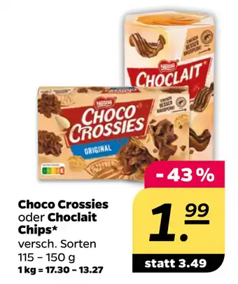 Netto Choco Crossies oder Choclait Chips oferta