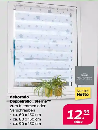 Netto dekorado Doppelrollo „Sterne“ oferta