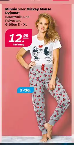 Netto Minnie oder Mickey Mouse Pyjama oferta