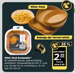 Netto 100er-Pack Backpapier oferta