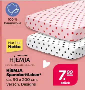 Netto HjEMJA Spannbettlaken oferta