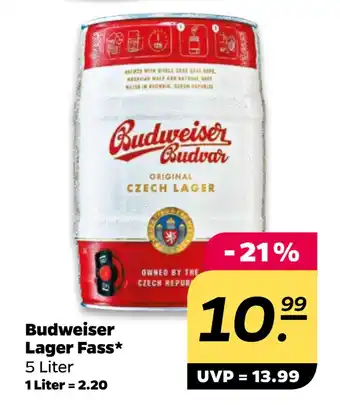 Netto Budweiser Lager Fass oferta