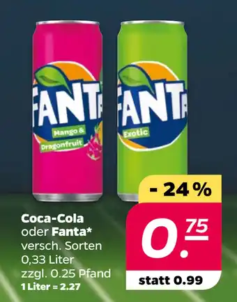 Netto Coca-Cola oder Fanta oferta