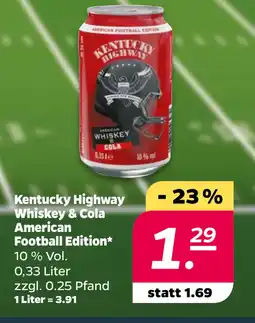 Netto Kentucky Highway Whiskey & Cola American Football Edition oferta