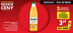 Biedronka Sok 100% pomarańcza Riviva, 1l oferta