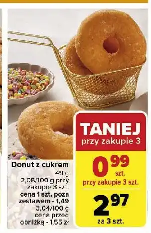 Carrefour Market Donut z cukrem oferta