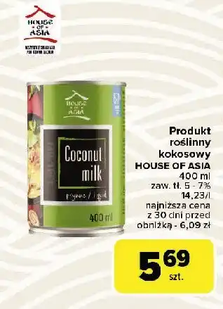 Carrefour Market Mleczko kokosowe 5-7% House of asia oferta