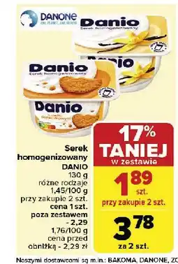 Carrefour Serek waniliowy Danone danio oferta