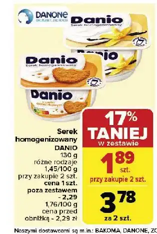 Carrefour Serek waniliowy Danone danio oferta