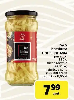 Carrefour Market Pędy bambusa w paseczkach House of asia oferta