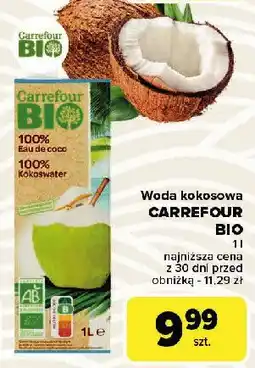 Carrefour Market Woda kokosowa Carrefour bio oferta