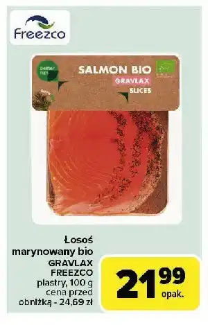 Carrefour Market Łosoś gravlax bio Freezco oferta