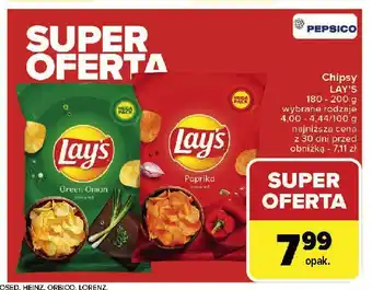 Carrefour Market Chipsy paprykowe Lay's Frito lay lay's oferta