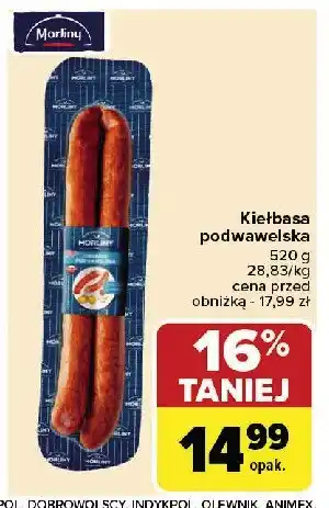 Carrefour Market Kiełbasa podwawelska Morliny oferta