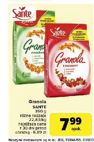 Carrefour Market Granola owocowa Sante granola oferta