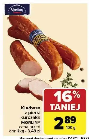 Carrefour Market Kiełbasa z piersi kurczaka Morliny oferta