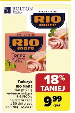 Carrefour Market Tuńczyk kawałki w sosie własnym Rio mare oferta