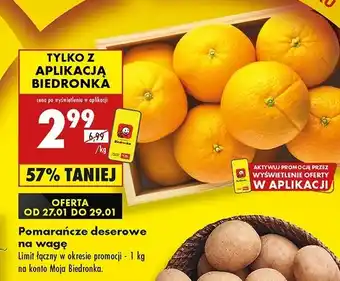 Biedronka Pomarańcze deserowe oferta