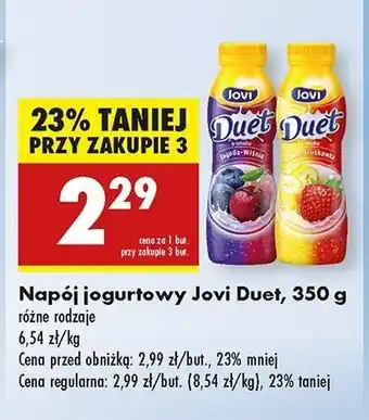 Biedronka Jogurt banan-truskawka Jovi duet oferta