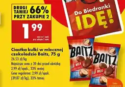 Biedronka Ciastka kulki w mlecznej czekoladzie Baitz oferta