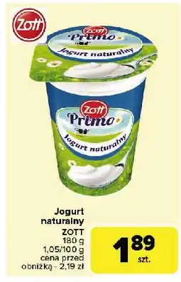 Carrefour Market Jogurt naturalny Zott primo oferta