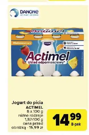 Carrefour Market Jogurt wieloowocowy Danone actimel oferta