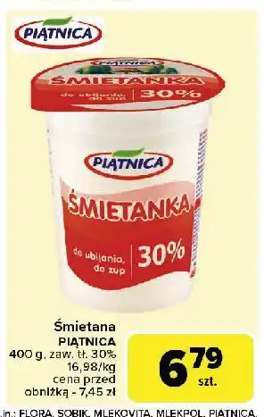 Carrefour Market Śmietana 30% Piątnica oferta