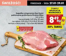 Biedronka Łopatka wieprzowa bez kości Kraina mięs oferta