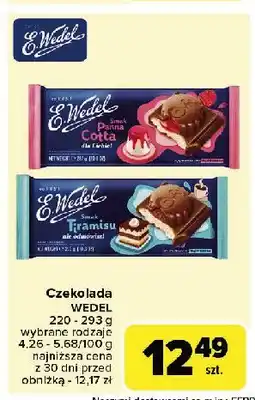 Carrefour Market Czekolada mleczna o smaku tiramisu Wedel oferta