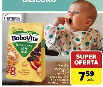 Carrefour Market Kaszka zbożowa jabłko śliwka Bobovita mniam oferta