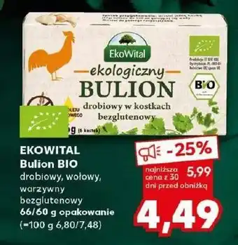 Kaufland Bulion ekologiczny drobiowy w kostkach Ekowital oferta