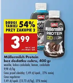 Biedronka Napój mleczny czekoladowy Muller mullermilch protein oferta