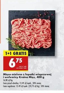 Biedronka Mięso mielone z łopatki wieprzowej i wołowej Kraina mięs oferta