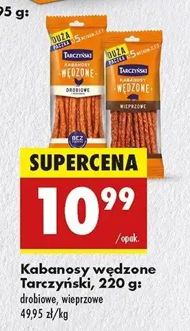 Biedronka Kabanosy wędzone wieprzowe Tarczyński oferta