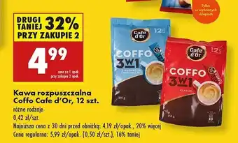 Biedronka Kawa rozpuszczalna 3 w 1 z magnezem Cafe d'or coffo oferta