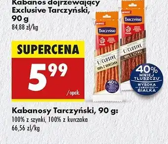 Biedronka Kabanosy z szynki Tarczyński exclusive oferta